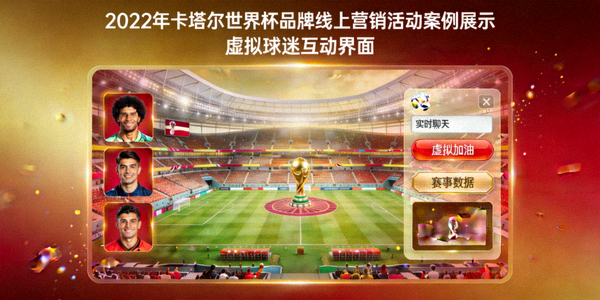 2022年卡塔尔世界杯品牌线上营销活动案例展示 - 虚拟球迷互动界面